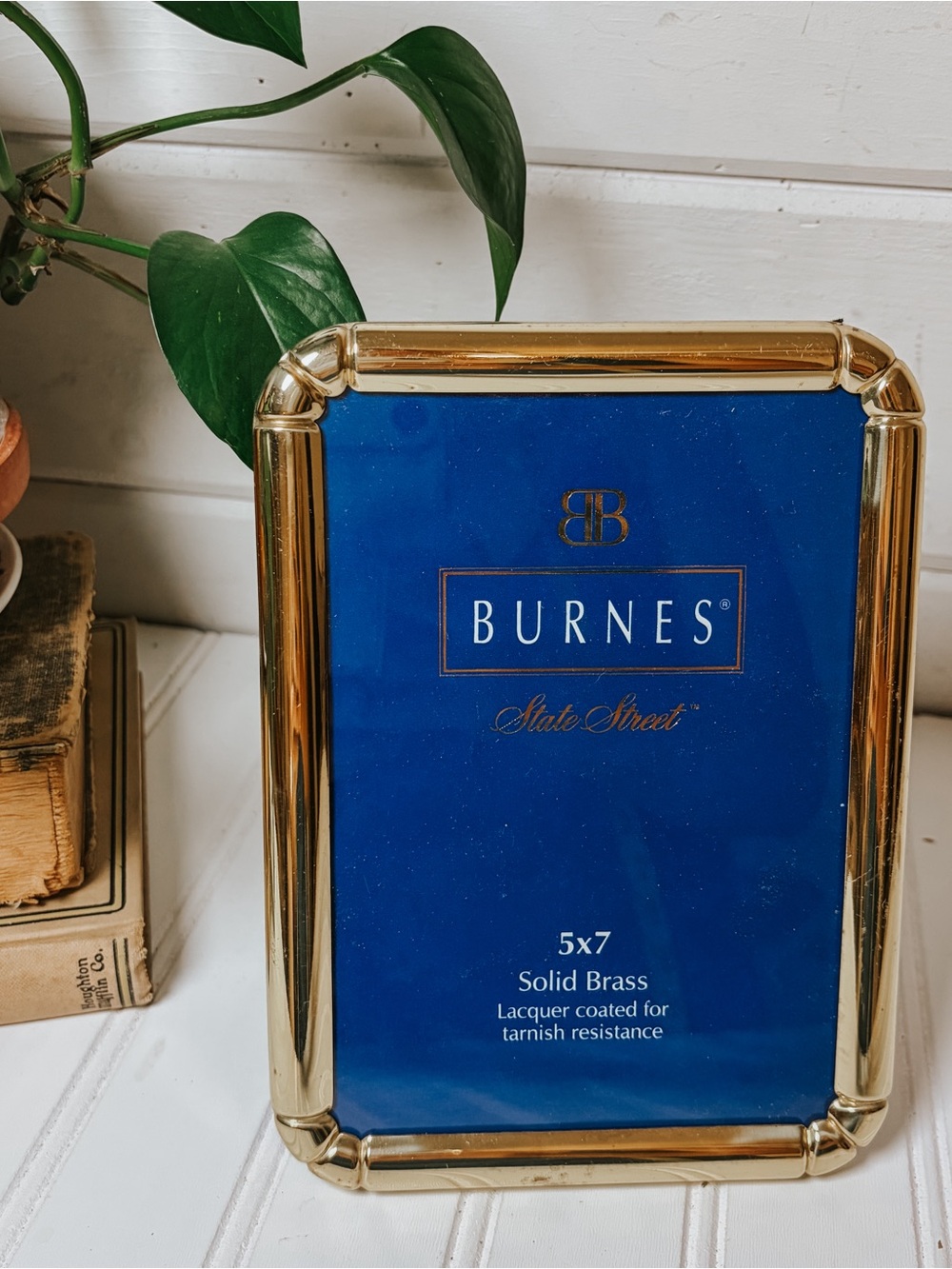 Vintage Solid Brass Picture Frame 5” x 7” Burnes | Ralph Lauren Aesthetic